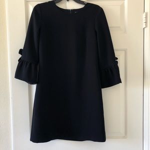 club Monaco navy dress with flare sleeve